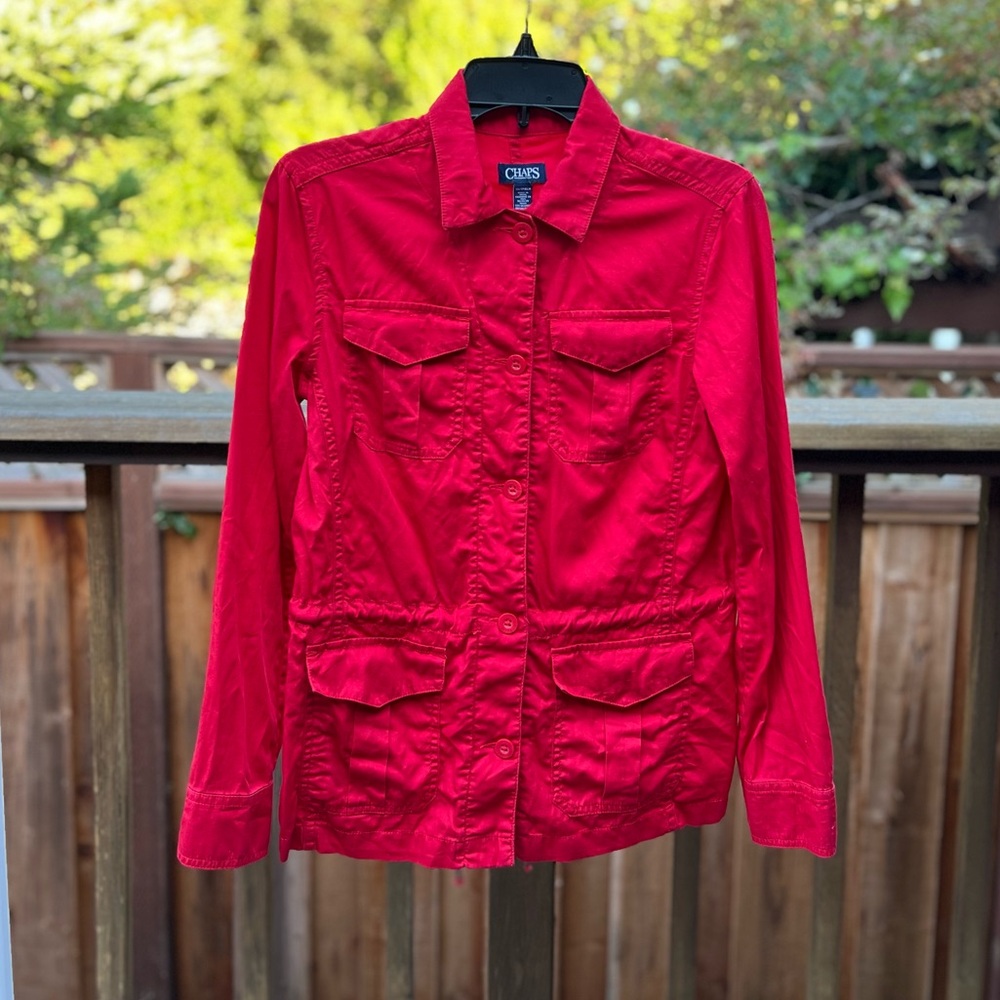 Chaps Women's Bold Red Utility Jacket